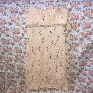 Nude Pink Tight fitted Dress